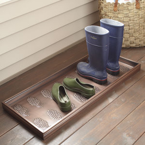 Pinecone Galvanized Steel Boot Tray
