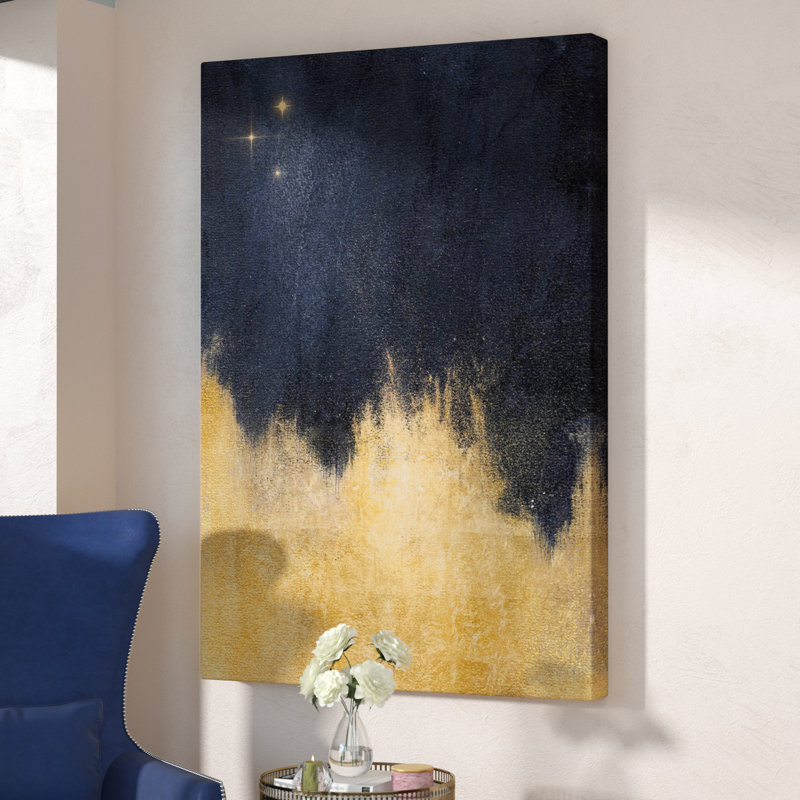Stars In The Night Graphic Art Wrapped Canvas