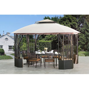 Outdoor Patio Gazebos 10 X 12 Wayfair Chambord 10 Ft W X 12 D Steel Patio Gazebo