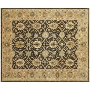 One-of-a-Kind Leann Hand-Knotted Rectangle Chocolate Area Rug
