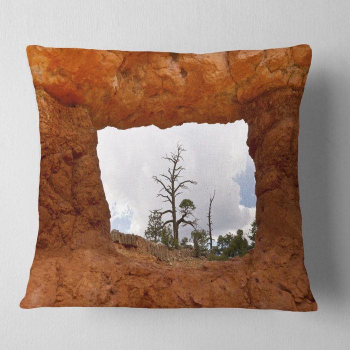 Sky Through Red Canyon Window Contemporary Landscape Printed Pillow Sky Through Red Canyon Window Contemporary Landscape Printed Pillow