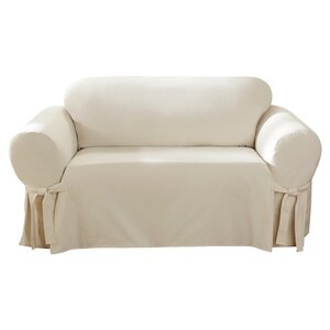 Cotton Duck Box Cushion Sofa Slipcover