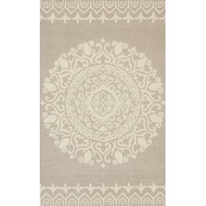 Leonard Hand-Tufted Beige/Ivory Area Rug