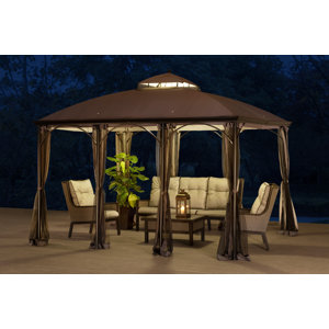 Columbus 10 Ft. W x 12 Ft. D Steel Permanent Gazebo