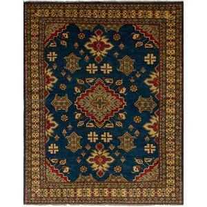 One-of-a-Kind Bernard Hand-Knotted Wool Navy Area Rug