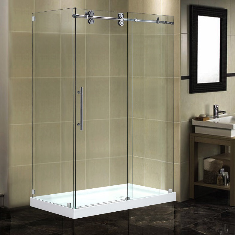 Frameless Sliding Shower Doors aston langham 48" x 35" x 77.5" completely frameless sliding Frameless Sliding Shower Doors aston langham 48" x 35" x 77.5" completely frameless sliding