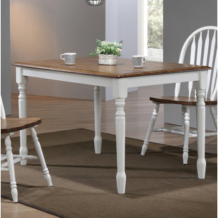 Wood Top White Legs Table Wayfair Quickview