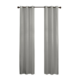 Panovous Grey French Door Curtains For Small Windows Rod Pocket