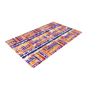 Louise Machado Tribal Purple/Yellow Area Rug