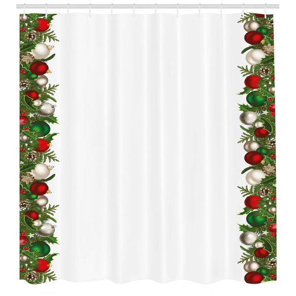 East Urban Home Ambesonne Christmas Shower Curtain Xmas Ornaments