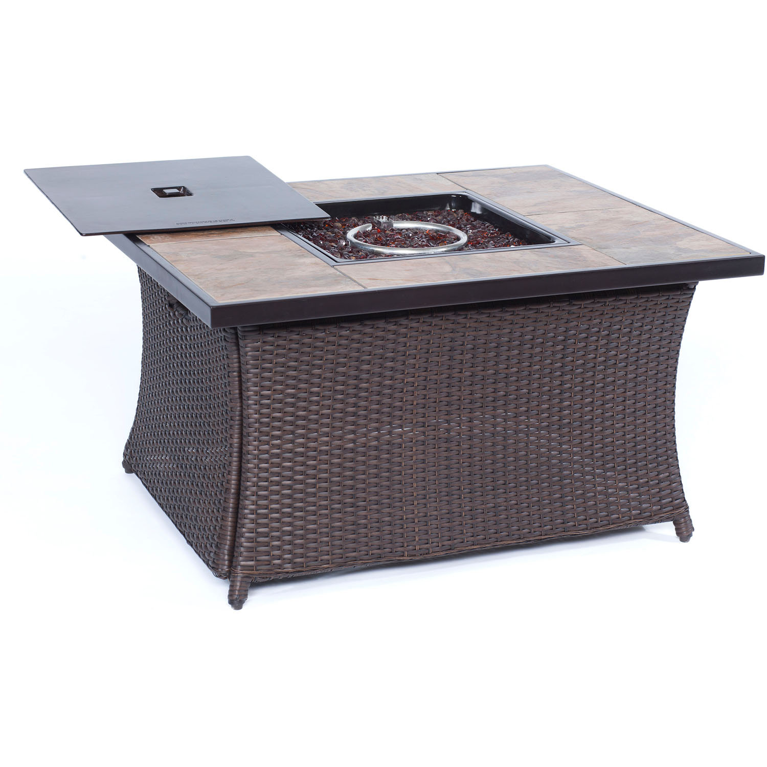 Wicker Propane Fire Pit Table Birch Lane