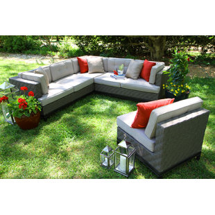 Outdoor Patio Sectional Sofas Wayfair Ca Jamarion 4 Piece Sectional With Cushions