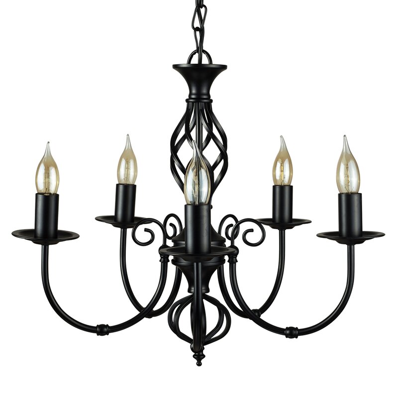 MiniSun Memphis 5 Light Candle Chandelier & Reviews ...