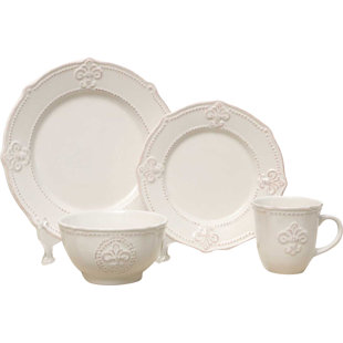 Fleur De Lis Dinnerware Wayfair Fleur De Lis 4 Piece Place Setting Service For 1