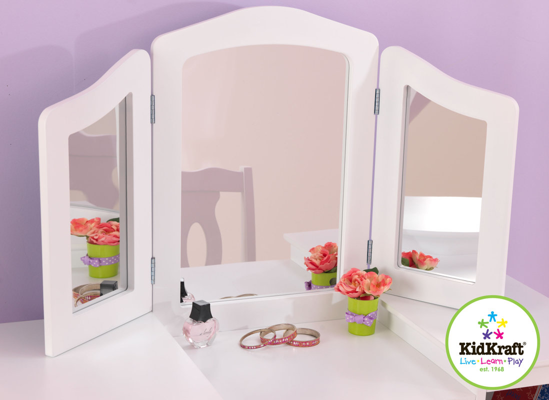 KidKraft Deluxe 2 Piece Vanity Set with Mirror & Reviews Wayfair