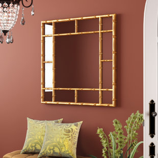Bamboo Framed Mirror Wayfair Square Bamboo Accent Mirror