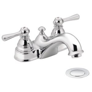 Kingsley Two Handle Centerset Low Arc Bathroom Faucet
