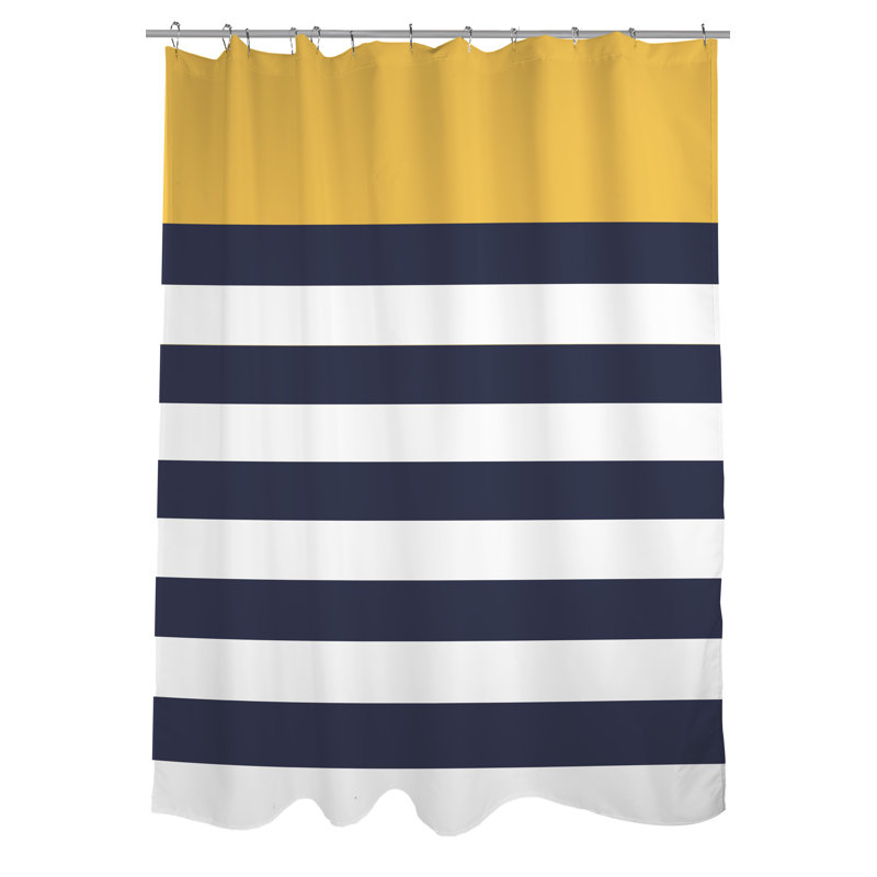 One Bella Casa Nautical Striped Shower Curtain & Reviews Wayfair