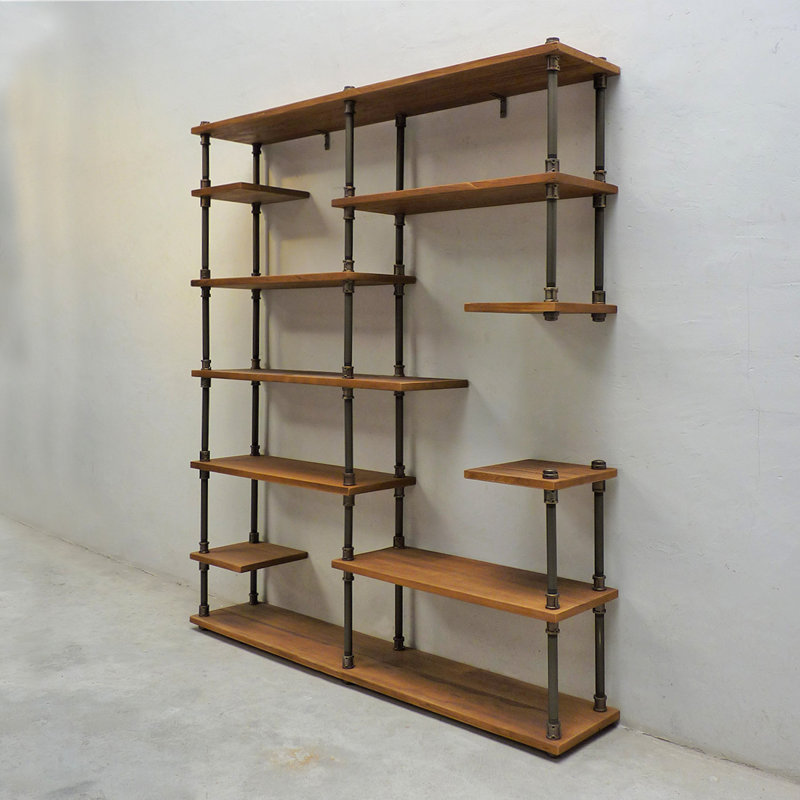 Williston Forge Cirillo Industrial Mid-Century Etagere ...
