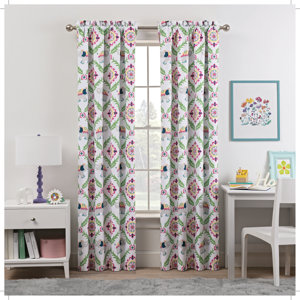 Waverly Bollywood Damask Blackout Rod Pocket Single Curtain Panel