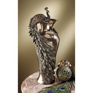 Peacock Centerpiece Sculptural Vase