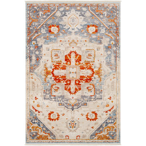 Mendelsohn Vintage Persian Traditional Red/Beige Area Rug