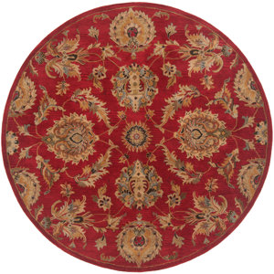 Serene Hand-Woven Red Area Rug