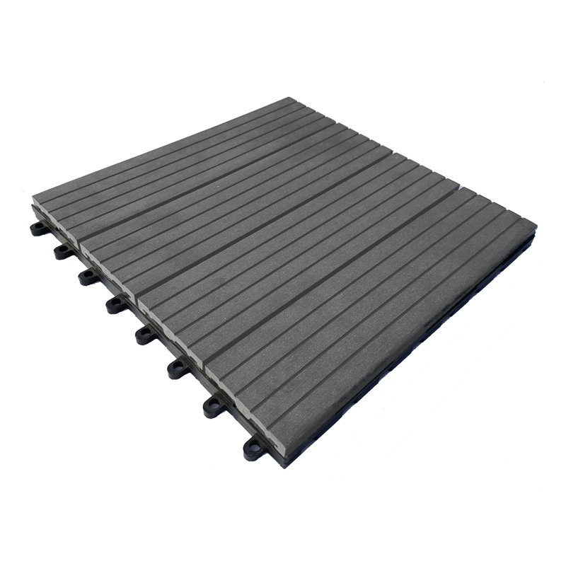 CenturyOutdoorLiving 12" x 12" Composite Interlocking Deck Tile in Concrete Gray & Reviews Wayfair