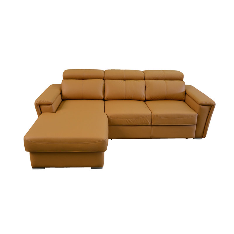 Cheshire Leather Sleeper Sectional