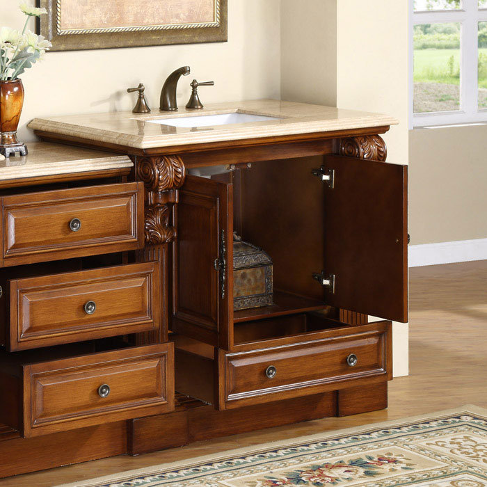 Silkroad Exclusive Montgomery 58" Single Bathroom Vanity Set & Reviews