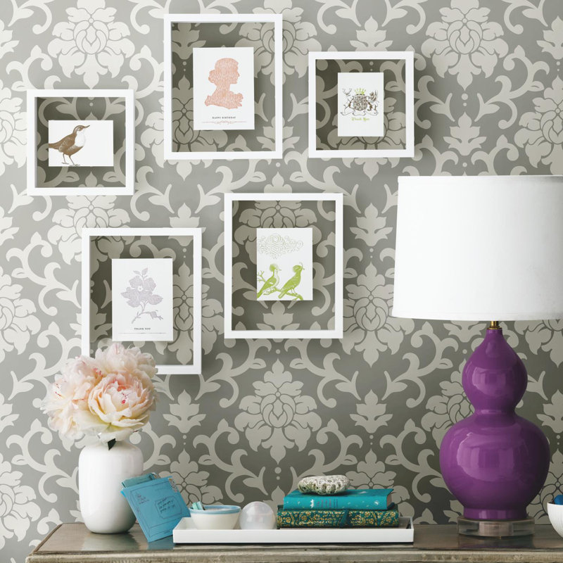 Ord 16 5 L X 20 W Damask And Stick Wallpaper Roll Ord 16 5 L X 20 W Damask And Stick Wallpaper Roll