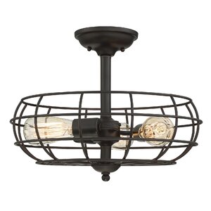 Evergreen 3-Light Semi Flush Mount