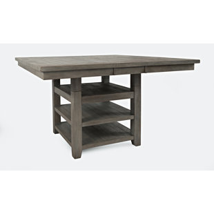Square Kitchen Table Seats 8 Wayfair Mcilwain Solid Wood Dining Table