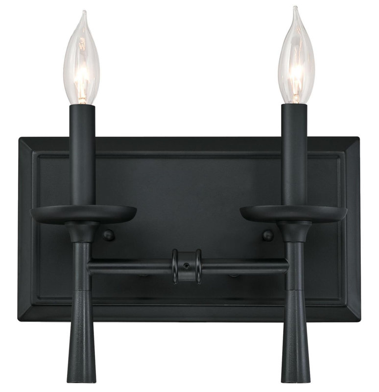 Gracie Oaks Burtundy 2Light Candle Wall Light & Reviews Wayfair