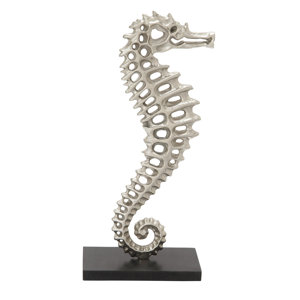 Corinth Silver Metal Seahorse Figurine