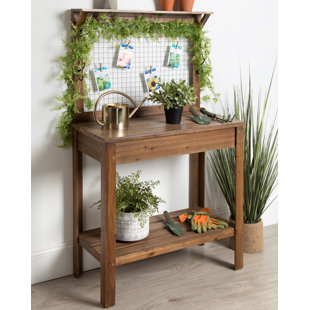 Potting Benches Tables You Ll Love Wayfair Yavor Wooden Potting Bench Workstation Table