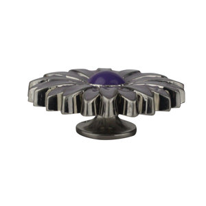 Handpainted Enamelized Zinc Aster Novelty Knob