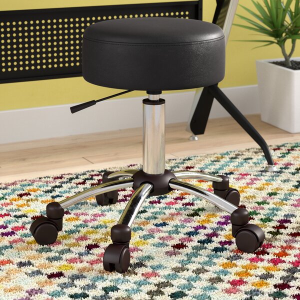 MiEN Company RKR Height Adjustable Balancing Stool Black Fabric Seat 