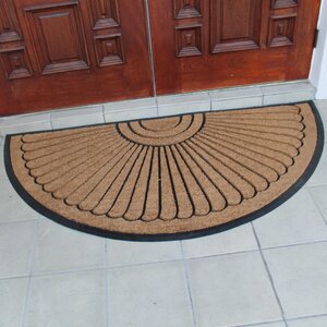 First Impression Sunburst Rubber and Coir Doormat