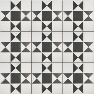 Black And White Tile Floor Wayfair Narcisso Blanco 13 X Porcelain Field Tile In Black White