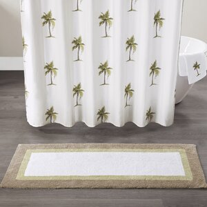 Micheal Palm Cotton Tufted Bath Rug