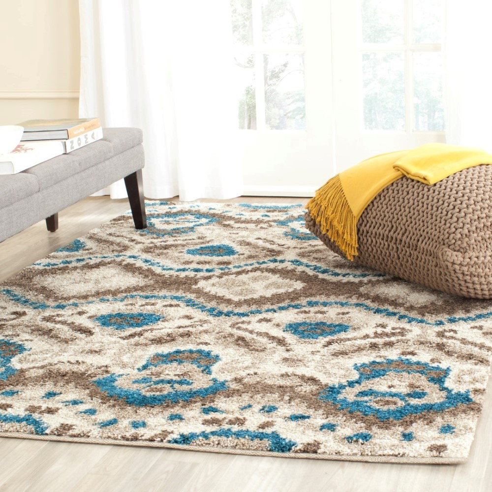 Safavieh Tibetan Brown Turquoise Ikat Rug Wayfair