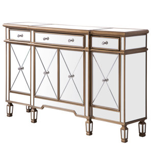 Emerita 3 Drawer 4 Door Accent Cabinet