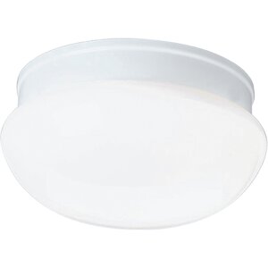 Boller White Glass Platinum Mist Flush Mount