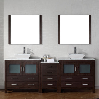 Bathroom Vanities Lakeland Fl red barrel studio halcomb 92" double bathroom vanity set with Bathroom Vanities Lakeland Fl red barrel studio halcomb 92" double bathroom vanity set with