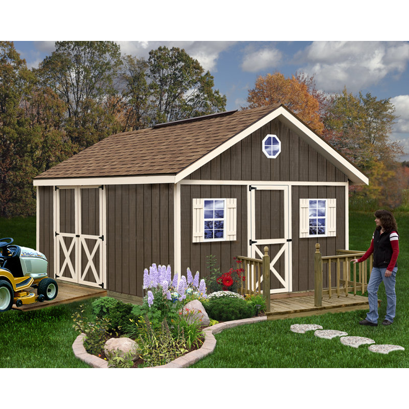 Best Barns Fairview 12 ft. W x 16 ft. D Solid Wood Storage ...