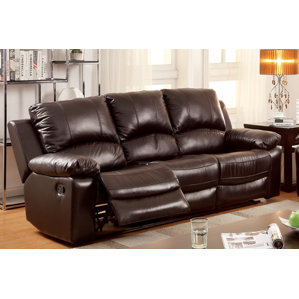 Luria Leather Reclining Sofa by Hokku Designs