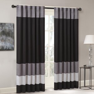 Morell Striped Rod Pocket Single Curtain Panel