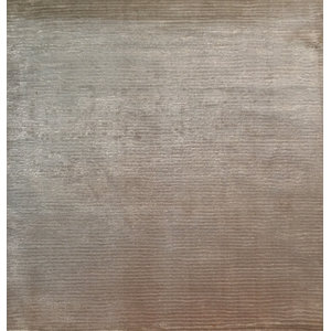 Courduroy, Art Silk, Beige (3' Square) Area Rug