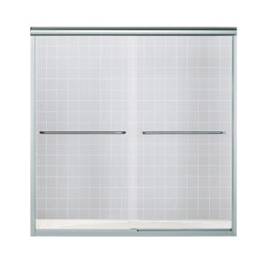 Finesse 57'' x 55.5'' Bypass Frameless Bath Door